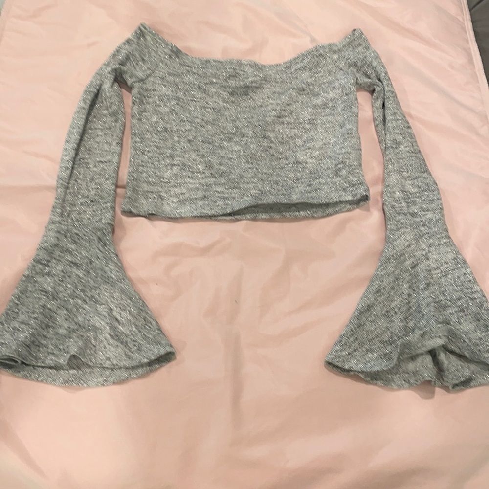 Forever 21 Funky crop top with bell sleeves